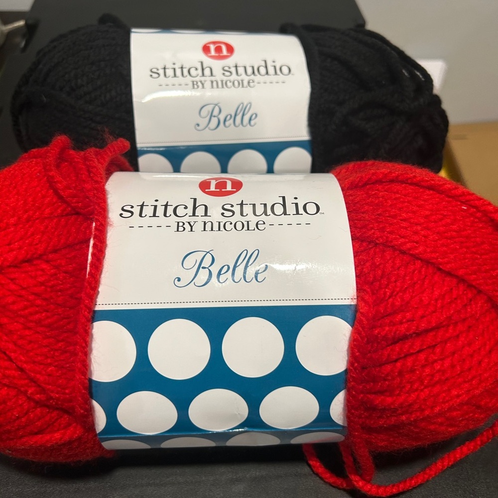 Stitch Studio by Nicole Belle  Red and Black Yarn